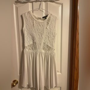White lace mini dress